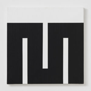 An artwork by artist Julije Knifer, titled Meander AP58N from the exhibition at Gregor Podnar Gallery.