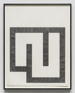 An artwork by artist Julije Knifer, titled Meander from the exhibition at Gregor Podnar Gallery.