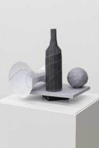 Attila Csörgö, Peeled Still Life IV:II (detail sculpture), 2018, framed cut paper 165 x 165 cm, sculpture paper, tape 35 x 33 x 25 cm, photo Markus Schneider